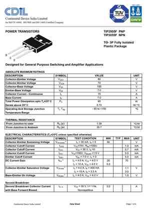 3055 Transistor Datasheet Pdf